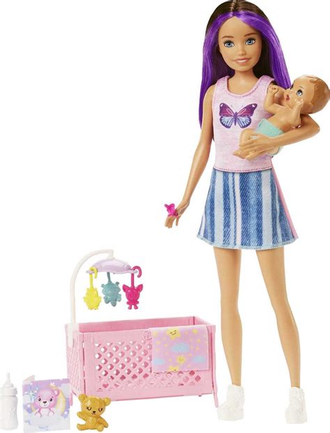 Barbie Skipper Babysitters Playset with Skipper Doll, Baby Doll with ...