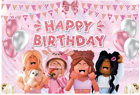 Girl Game Party Birthday Banner,Sandbox Game Party Supplies Decorations ...