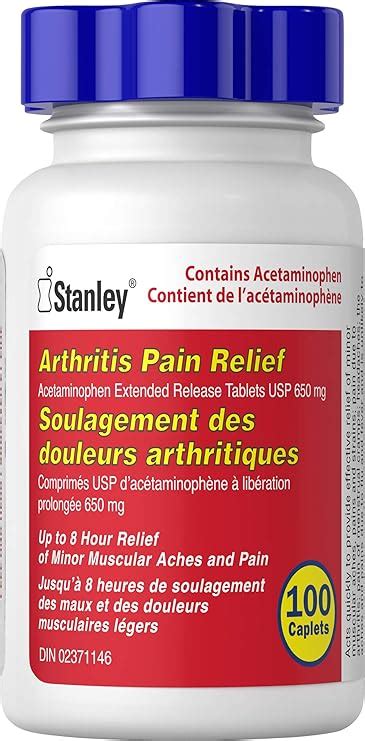 Stanley Pharmaceuticals Lot de 100 comprimés de soulagement de la ...