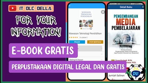 APLIKASI EBOOK GRATIS DAN LEGAL - MEMBACA BUKU DIGITAL MELALUI PERPUSTAKAAN ONLINE + CARA PENGGUNAAN