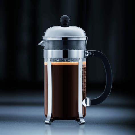 Bodum Chambord French Press Coffee Maker, 17 Ounce, .5 Liter, Chrome 17 ...