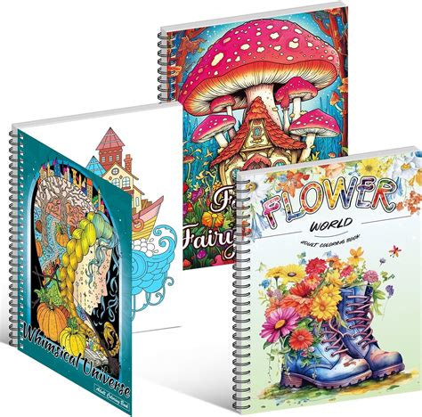 OSIMIG 3 Pack Adult Colouring Books,Relaxation and Stress Relief ...