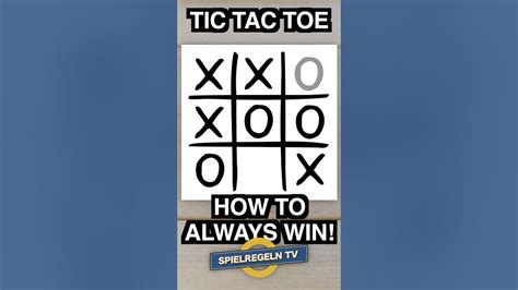 TRICK: how to always win at TIC TAC TOE! | Spielregeln TV (Xs and Os / Noughts and Crosses)