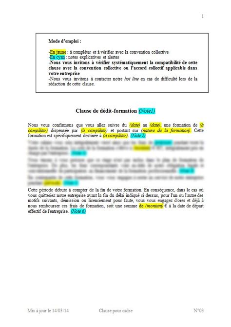 Modèles de contrats de travail CDI, CDD, avec clauses pour cadres et ...
