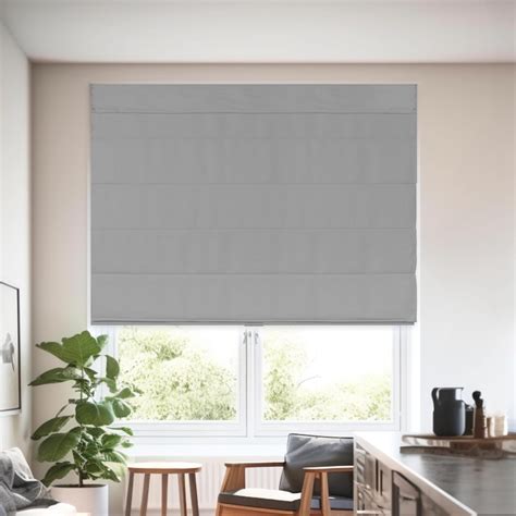 Chicology Cordless Roman Shades, Gray (Textured), 27