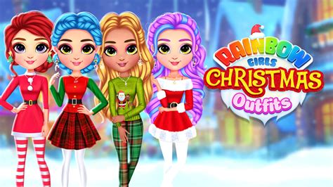 Rainbow Girls Christmas Outfits Games for girls - Play online at simple ...