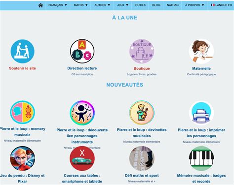 La Classe de Florent : des jeux éducatifs gratuits pour l'école primaire