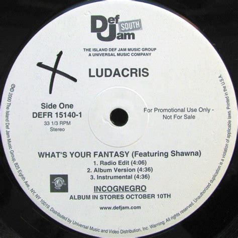 Ludacris – What's Your Fantasy / Get Off Me - US Original Pressing ...