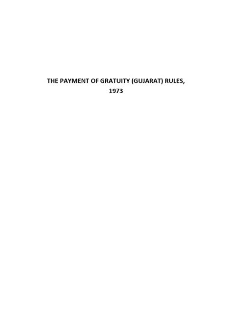 The Payment of Gratuity (Gujarat) Rules, 1973 | PDF | Employment | Appeal