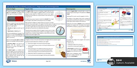 AQA GCSE Physics (Combined) Unit 7: Magnetism and Electromagnetism ...