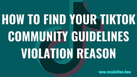 How to Find TikTok Community Guidelines Violation Reason