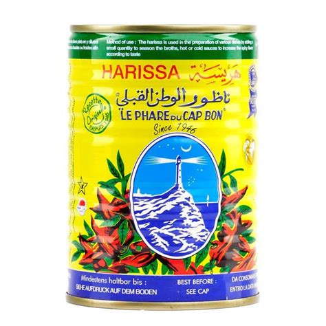 Harissa du Cap Bon en boîte 1/2 (380g) - Le Phare du Cap bon | Pâte de ...