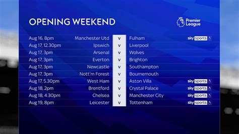 Leicester: Premier League 2024/25 fixtures and schedule | Football News ...