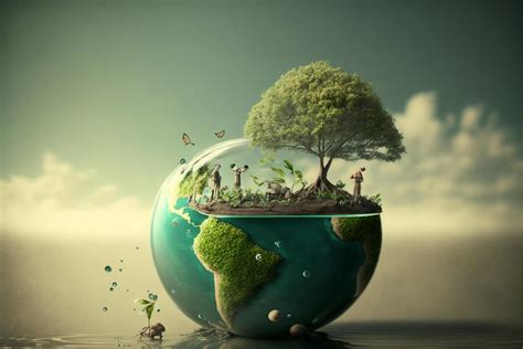 Save Earth Day Poster Environment Day Nature Green Glossy background ...
