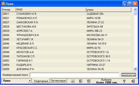 Справочник номеров