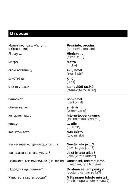 Чешский разговорник и мини-словарь – T&P Books Publishing