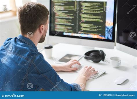 Web Developer Busy Working stock photo. Image of desk - 116658678