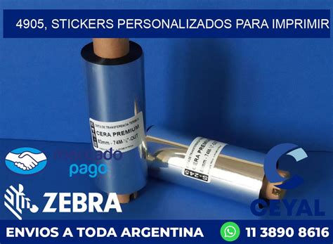 4905, stickers personalizados para imprimir - Rollos Zebra