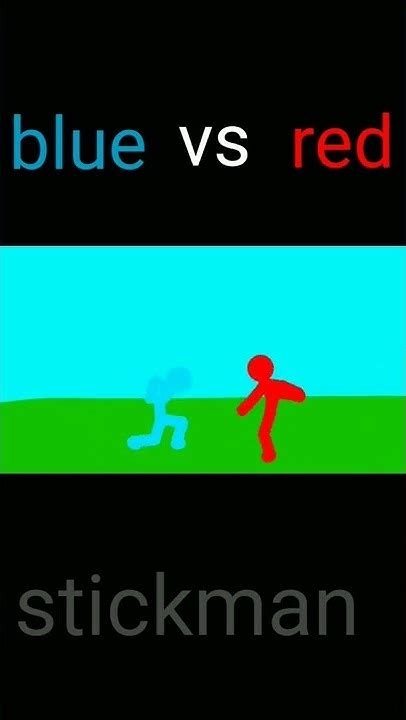 blue vs red stickman animation dc2 - YouTube
