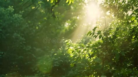 The Bright Sunlight Filters through the Lush Green Leaves of a Maple ...