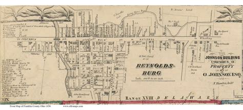 Reynoldsburg, Ohio 1856 Old Town Map Custom Print - Franklin Co. - OLD MAPS