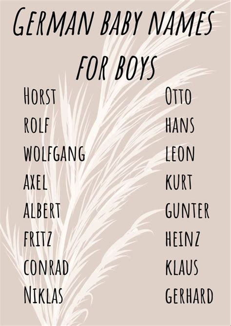 German baby names for boys in 2022 | Boy names, French baby names, Baby ...