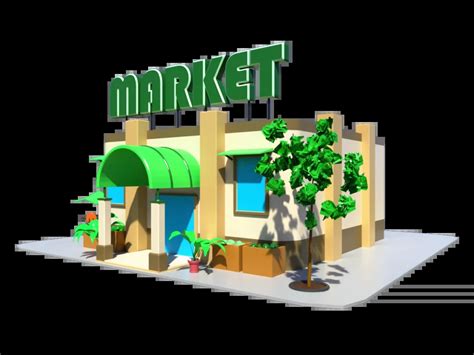 Market 3D Model - 3D Models World