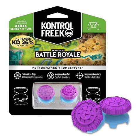 KontrolFreek FPS Freek Battle Royale for Xbox One and Xbox Series X Controller | Performance Thumbsticks | 2 High-Rise Convex (Domed) | Purple