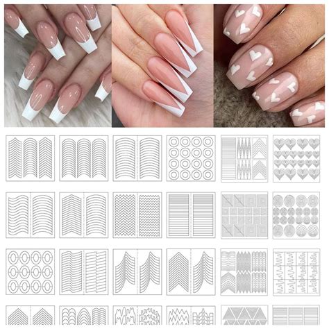 TaiLaiMei + 60 Piece French Manicure Nail Stickers