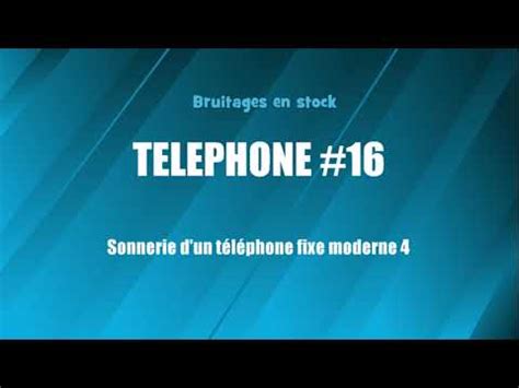 TELEPHONE #16 Sonnerie téléphone fixe moderne 4 (bruitage gratuit)