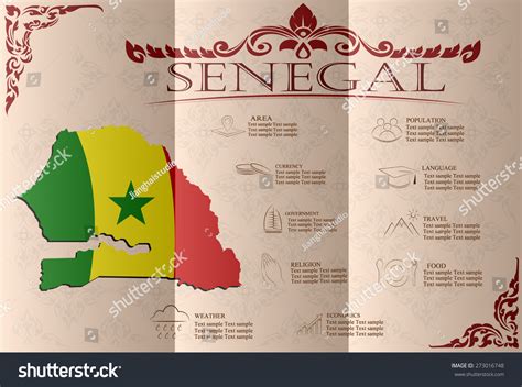 Senegal Infographics Statistical Data Sights Vector Stock Vector ...