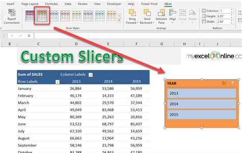 Customize an Excel Slicer | MyExcelOnline