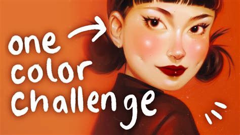 DRAWING CHALLENGE | USING ONLY ONE COLOR - YouTube