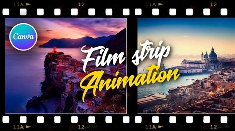 Amazing Film Strip Animation Slideshow in Canva l Canva tutorial l easy canva