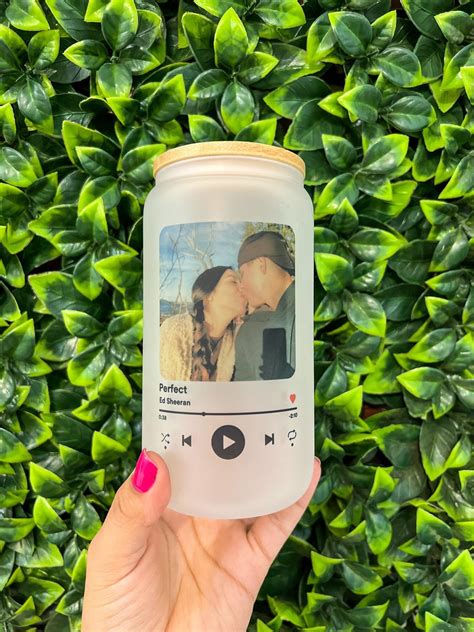 Custom Photo Spotify Glass Cup / Spotify Tumbler / LOVE Glass - Etsy
