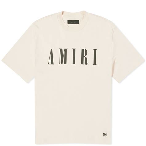AMIRI Men's Core Logo T-Shirt in Cream Tan Amiri