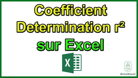 Comment calculer coefficient determination r2 sur excel