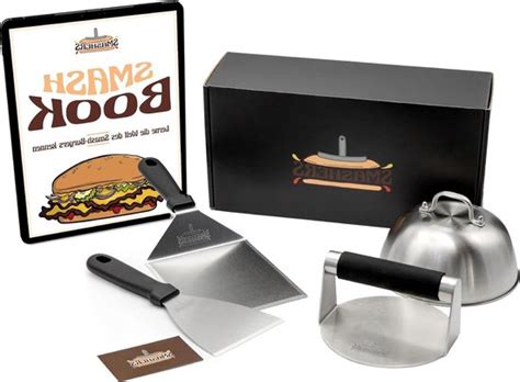 Smash Burger Set - Burger Smasher Set with Press Grill Spatula ...