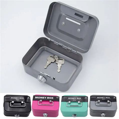 Money-Safe-Box-Mini-Cash-Box-Metal-Key-Money-Bank-Small-Security-Lock ...
