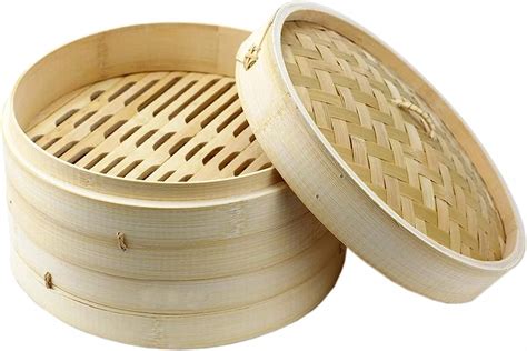 Large Chinese Bamboo Steamer Steaming Basket for Vegetable Seafood Dim ...