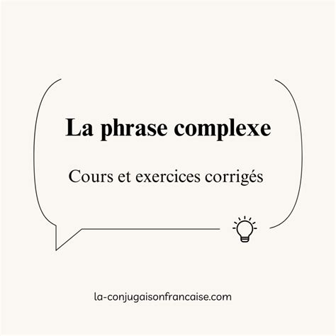 La phrase simple : Cours et exercices corrigés -1