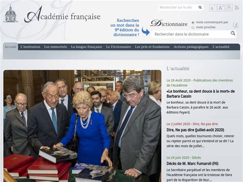 Academie Francaise Website for 9th - 10th Grade | Lesson Planet