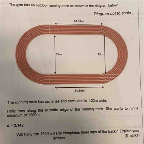 Solved: The gym has an outdoor running track as shown in the diagram ...