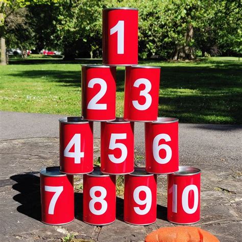 Robert Frederick Carnival Games Tin Can Knock Down Garden Game ...