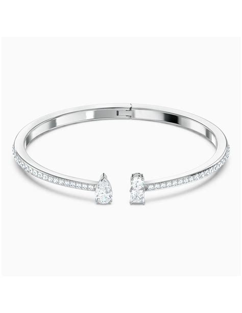 Swarovski Attract Soul rhodium-plated rigid bracelet