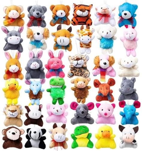 36 Pack Mini Animal Plush Toy Assortment (36 Units 3