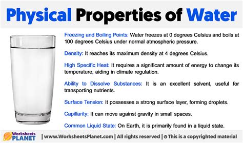 Physical Properties of Water