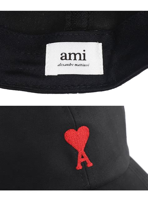 AMI PARIS(아미 파리) [아미] 하트 로고 BFUCP213 CO0020 001 볼캡 모자 | S.I.VILLAGE (에스 ...