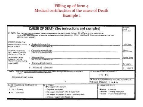 Medical certification of the cause of death