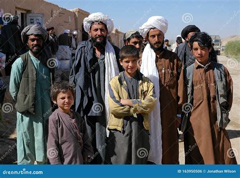 Local Afghan Men and Boys in a Remote Village in Afghanistan Near ...